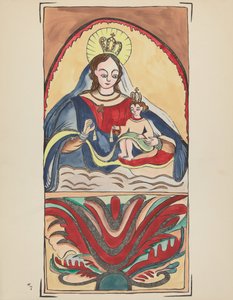 Placa 7: Nuestra Señora del Monte Carmelo: Del Portafolio "Diseños Coloniales Españoles de Nuevo México" de American 20th Century