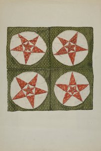 Bloques de colcha - Estrella de aplique de American 20th Century