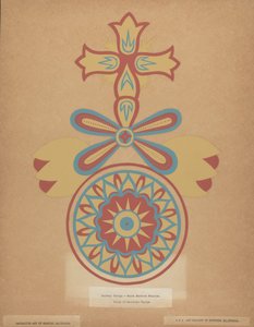 Diseño de la puerta de la Misión de Santa Bárbara del portafolio "Arte decorativo de la California española" de American 20th Century
