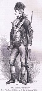 Un verdadero fusilero americano, ilustración de la Historia de los Estados Unidos de Cassell publicada por Cassell, Petter & Galpin, c.1900 de American English school