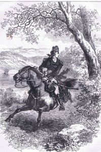Escape de Benedict Arnold, ilustración de la Historia de los Estados Unidos de Cassell publicada por Cassell, Petter & Galpin, c.1900 de American English school