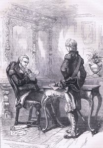 Lafayette y Washington, ilustración de la Historia de los Estados Unidos de Cassell publicada por Cassell, Petter & Galpin, c.1900 (litografía) de American English school