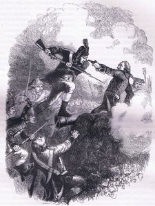 El asalto a Stony Point, ilustración de la Historia de los Estados Unidos de Cassell publicada por Cassell, Petter & Galpin, c.1900 (litografía) de American English school