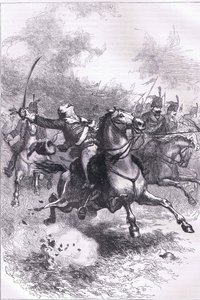 La carga de Pulaski, ilustración de la Historia de los Estados Unidos de Cassell publicada por Cassell, Petter & Galpin, c.1900 (litografía) de American English school