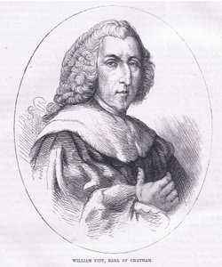 William Pitt, Conde de Chatham, ilustración de Cassells History of the United States publicada por Cassell, Petter & Galpin, c.1900 (litografía). de American English school