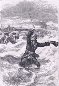 Desembarco de Wolfe en Louisburg, ilustración de la Historia de los Estados Unidos de Cassell publicada por Cassell, Petter & Galpin, c.1900