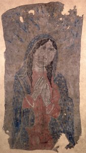 Pintura de una Virgen, india Pueblo de American Native