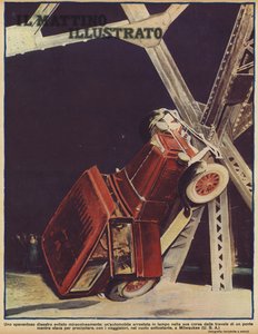 Un escape milagroso: un coche volcando y deteniéndose justo a tiempo para evitar caer de un puente en Milwaukee, Wisconsin, EE.UU. de American Photographer (after)