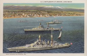 California: Buques de guerra estadounidenses anclados, Long Beach (foto) de American Photographer (after)