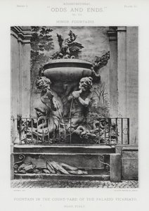 Fuente en el Patio del Palazzo Vicariato, Roma, Italia de American Photographer (after)