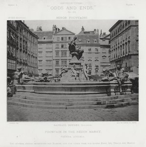 Fuente en el Neuer Markt, Viena, Austria