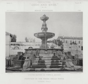 Fuente en la Piazza Della Rocca, Viterbo, Italia