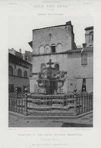 Fuente en la Piazza Vittorio Emanuele, Viterbo, Italia de American Photographer (after)