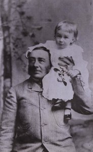 Franklin D. Roosevelt, político estadounidense y 32º Presidente de los Estados Unidos, de niño con su padre