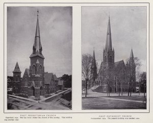 Jamestown, NY: Primera Iglesia Presbiteriana; Primera Iglesia Metodista