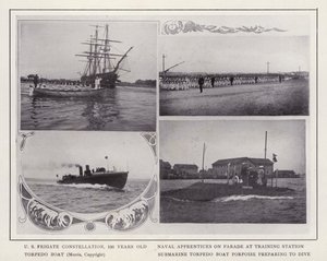Newport, Rhode Island: Fragata estadounidense Constellation de American Photographer (after)