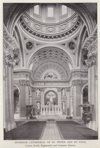 Filadelfia: Interior de la Catedral de San Pedro y San Pablo, esquina de las calles North Eighteenth y Summer de American Photographer (after)