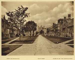 Universidad de Princeton: Henry y Foulke Hall; Blair Tower; Clase de 1901 y Laughlin Halls de American Photographer (after)