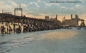 Bautizo afroamericano, río Misisipí (foto)