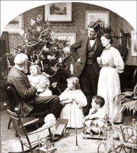 Familia estadounidense en el Día de Navidad