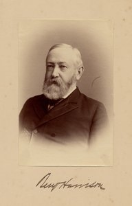 Benjamin Harrison (1833-1901), 23º Presidente de EE.UU., foto de George Prince, Washington DC de American Photographer