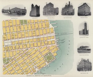 Borough of Manhattan (foto en blanco y negro)