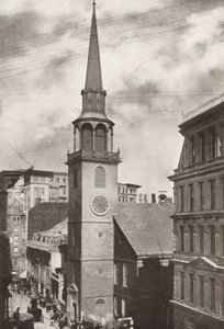 Boston: Old South Church, Washington Street (foto en blanco y negro) de American Photographer