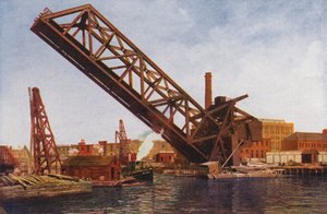 Chicago: Puente basculante de una sola hoja (foto en color) de American Photographer
