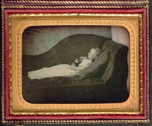 Niño muerto en un sofá, c.1855