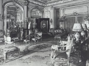 Sala de estar en la casa de la familia Astor, Quinta Avenida, Nueva York