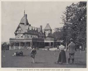 Durante la hora del almuerzo en los campeonatos de golf en Ardsley de American Photographer