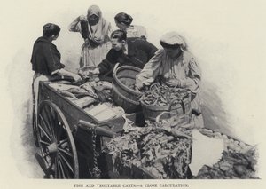 Carros de pescado y vegetales, un cálculo cerrado de American Photographer