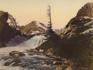 Parque Nacional de los Glaciares: Cascadas McDermott y montaña Gould (foto coloreada) de American Photographer