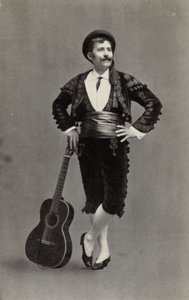 Guiseppe Campanari, como Fígaro, en "El barbero de Sevilla" (fotografía en blanco y negro) de American Photographer