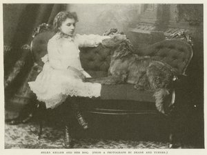 Helen Keller y su perro