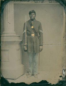 Henry F. Steward, Sargento en el 54º Regimiento de Infantería Voluntaria de Massachusetts, 1863 de American Photographer
