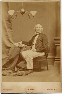 Horace Greeley (1811-72), político y editor de periódicos de EE.UU., foto de J H Kent, Brockport, Nueva York de American Photographer