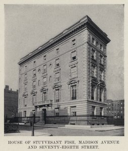 Casa de Stuyvesant Fish, Madison Avenue y Seventy-Eighth Street de American Photographer