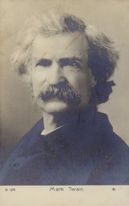 Mark Twain (1835-1910), escritor estadounidense (foto en blanco y negro) de American Photographer