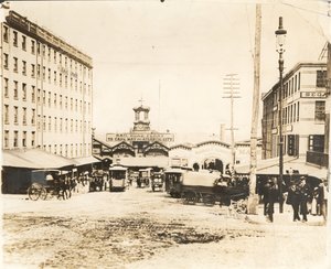Market Street en el frente del río Delaware, c.1894 de American Photographer