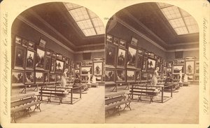 Memorial Hall, Departamento Americano, Exposición Internacional del Centenario de 1876, Filadelfia (impresión estereoscópica) de American Photographer