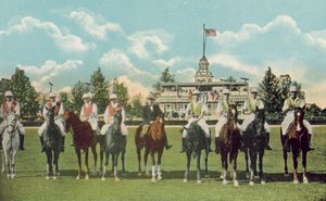 Miami, Florida, c 1925: Club House y Campo de Polo (foto en color) de American Photographer