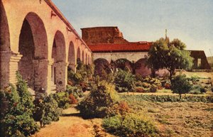 Misión de San Juan Capistrano, cerca de San Diego (foto en color)