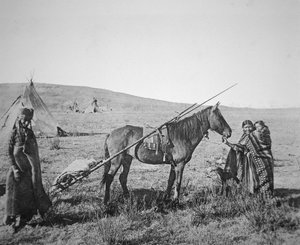 Pueblo Cree Nativo Americano del Oeste de Canadá, c.1890 de American Photographer