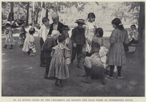 En una excursión dada por la Sociedad de Ayuda a los Niños, el sapo forma un estudio interesante de American Photographer