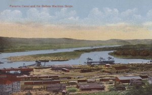 Canal de Panamá, Canal de Panamá y talleres de máquinas Balboa (foto en color) de American Photographer