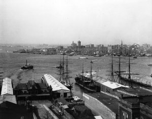 Panorama del puerto de Nueva York, antes de 1900 de American Photographer