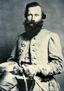 Retrato del General J.E.B. Stuart (foto en blanco y negro)