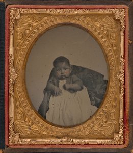 Retrato de un bebé,c. 1860 (foto) de American Photographer