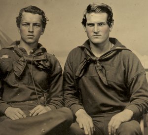 Retrato de dos marineros en uniforme de la Unión, c.1861